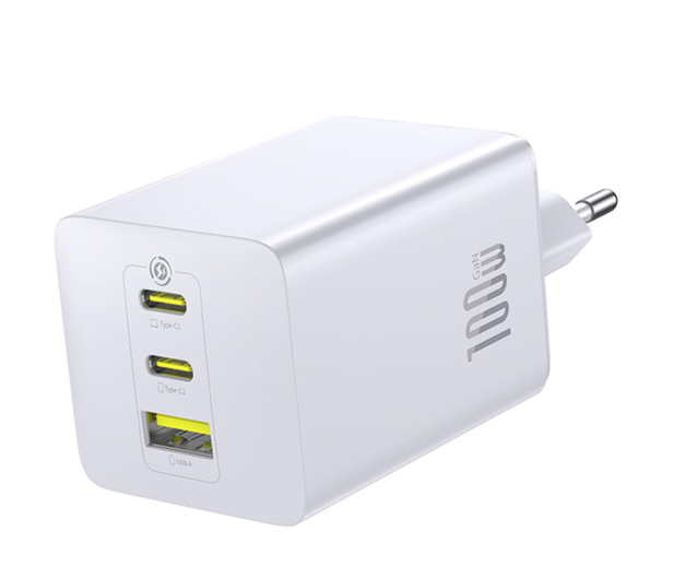 Baseus Ładowarka sieciowa EnerFill FE11 2 x USB-C / USB-A 100W - 1502075 - zdjęcie
